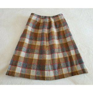 Pendleton Womens 60s / 70s Vintage Wool Skirt Size 12 Check Print